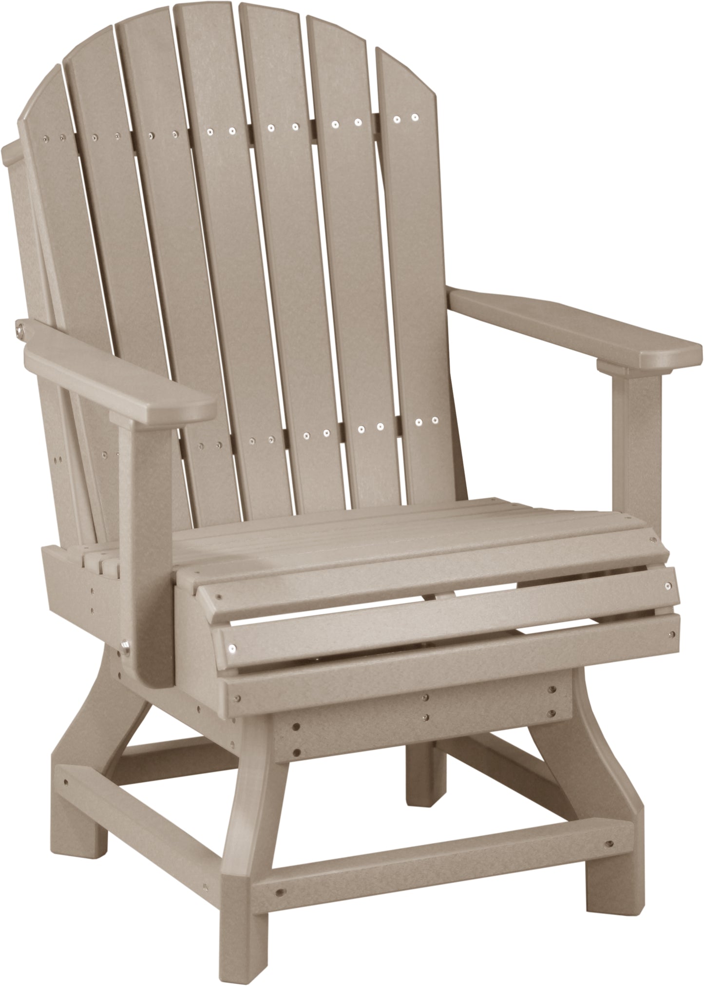 Adirondack Swivel Chair Weatherwood / Dining Height