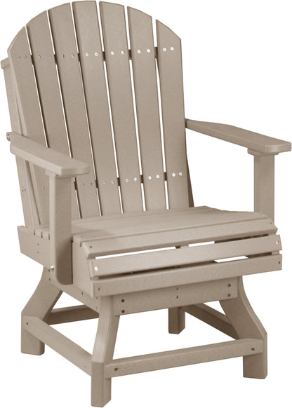 Adirondack Swivel Chair Weatherwood / Dining Height