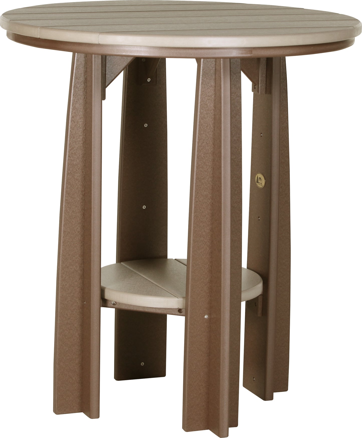 Balcony Table Weatherwood & Chestnut Brown