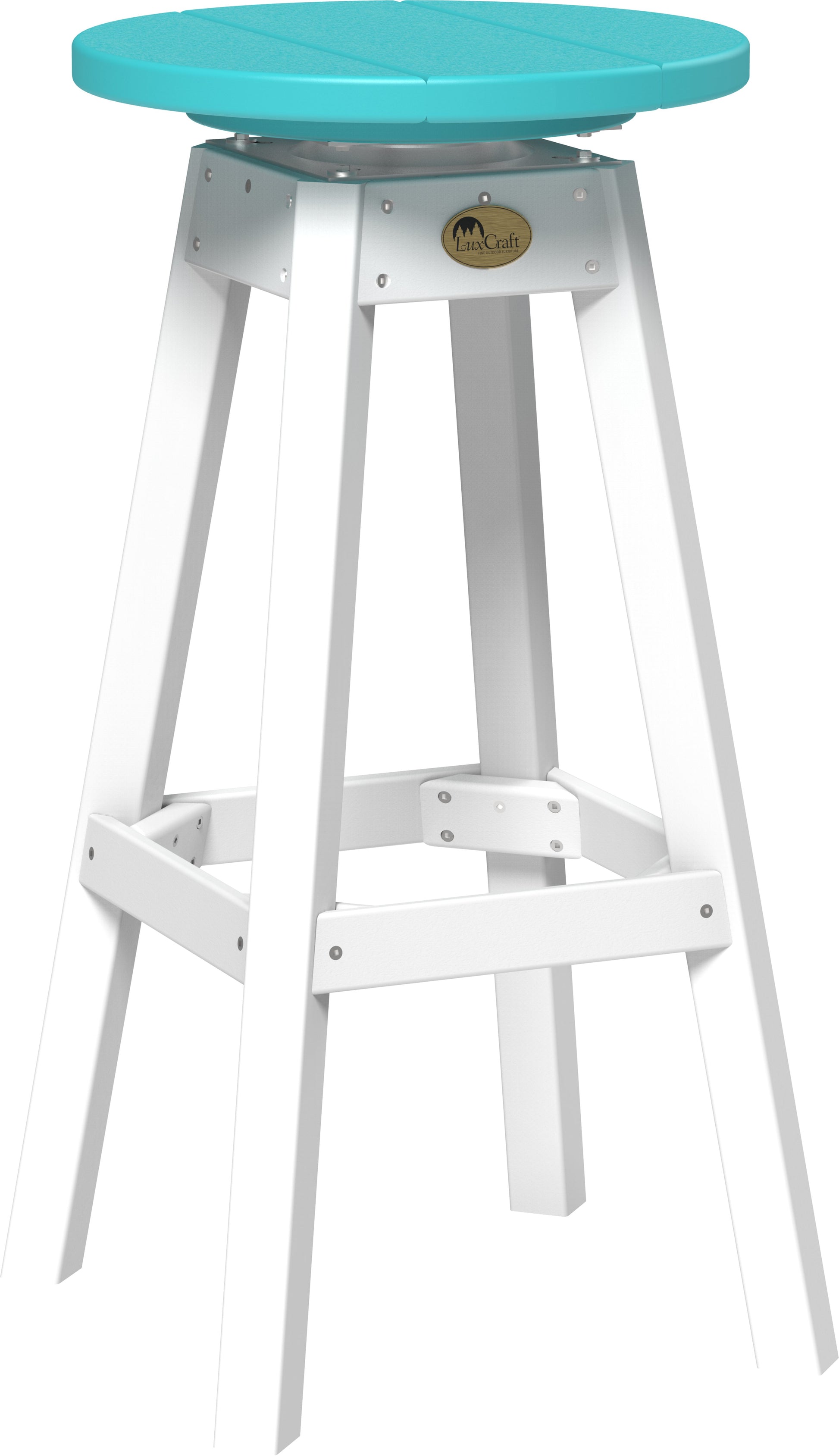 Bar Stool Aruba Blue & White