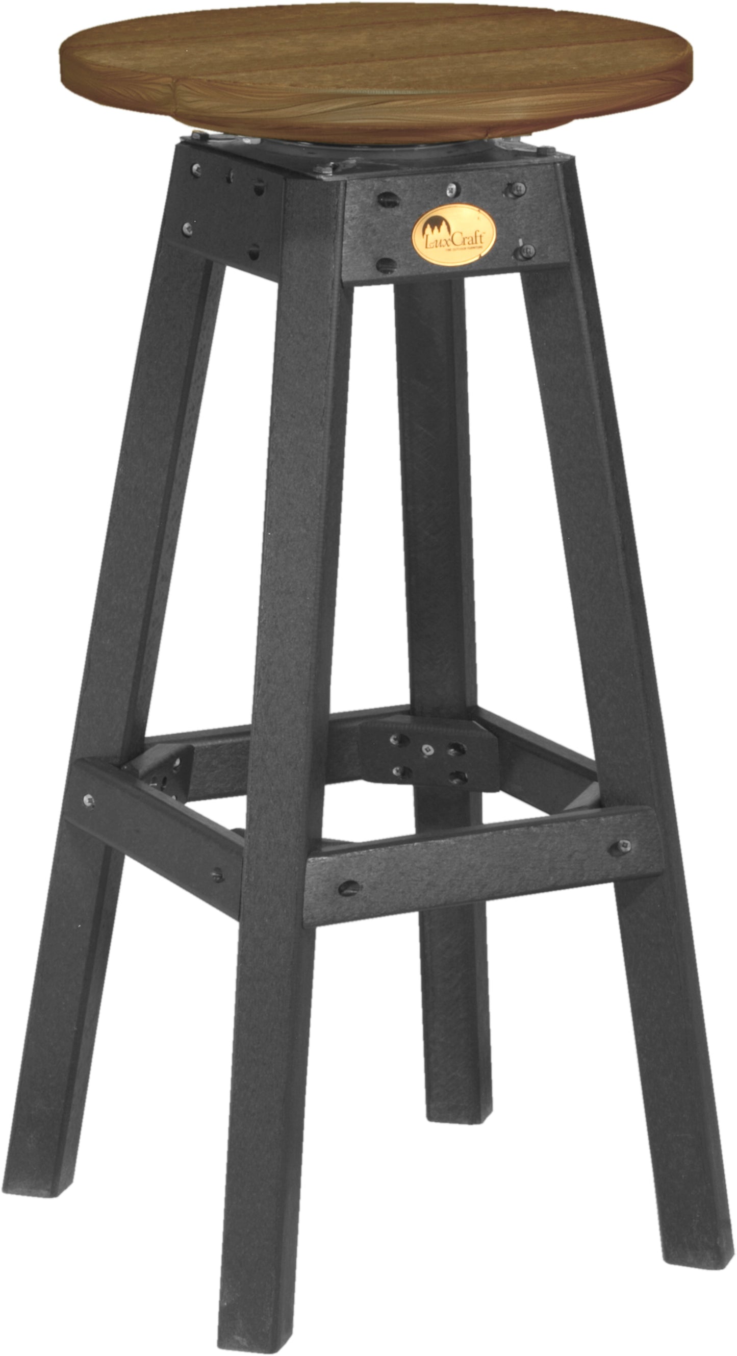 Bar Stool Antique Mahogany & Black