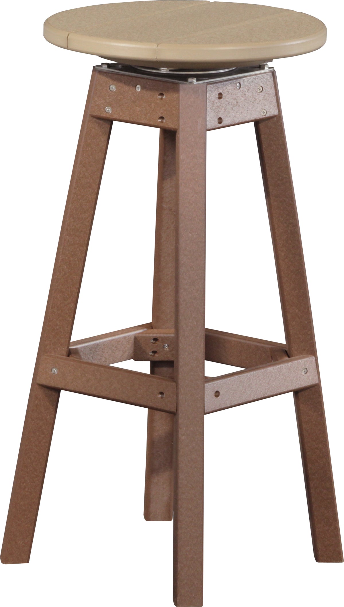 Bar Stool Weatherwood & Chestnut Brown