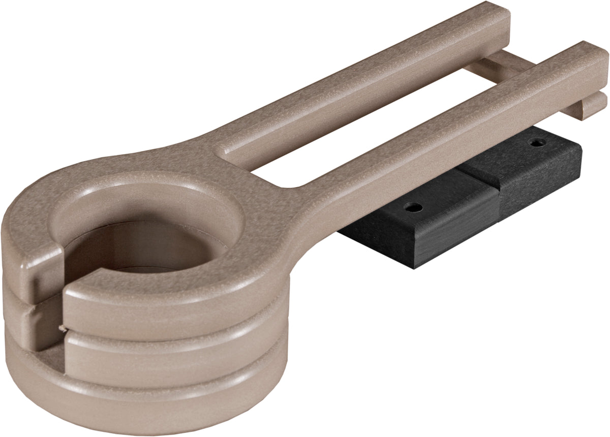 Slide-Out Cup Holder (Weatherwood & Black) Slide-Out