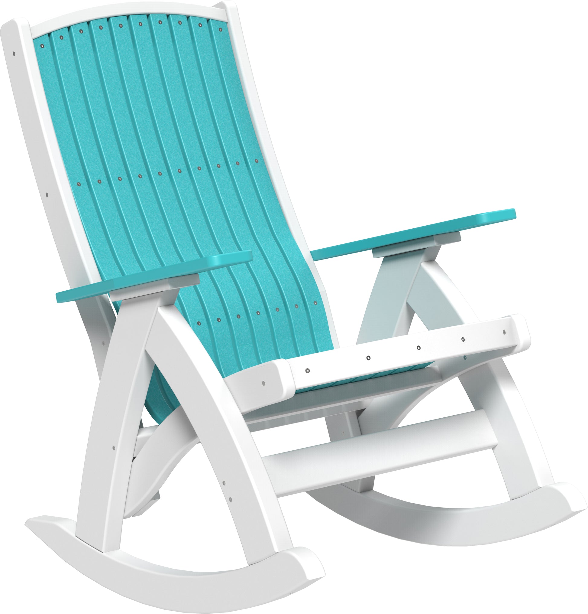 Poly Comfort Rocker Aruba Blue & White