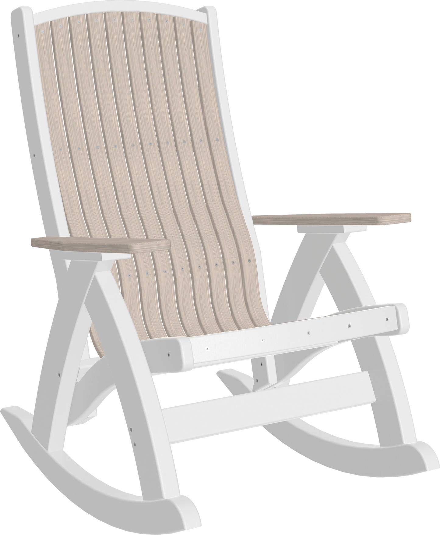 Poly Comfort Rocker Birch & White