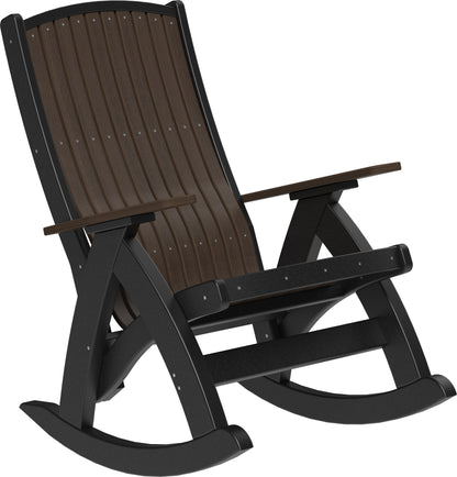 Poly Comfort Rocker Brazilian Walnut & Black