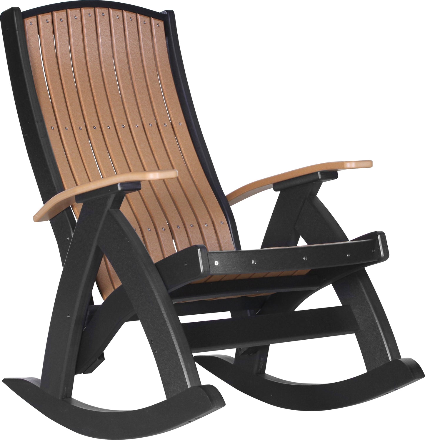 Poly Comfort Rocker Cedar & Black
