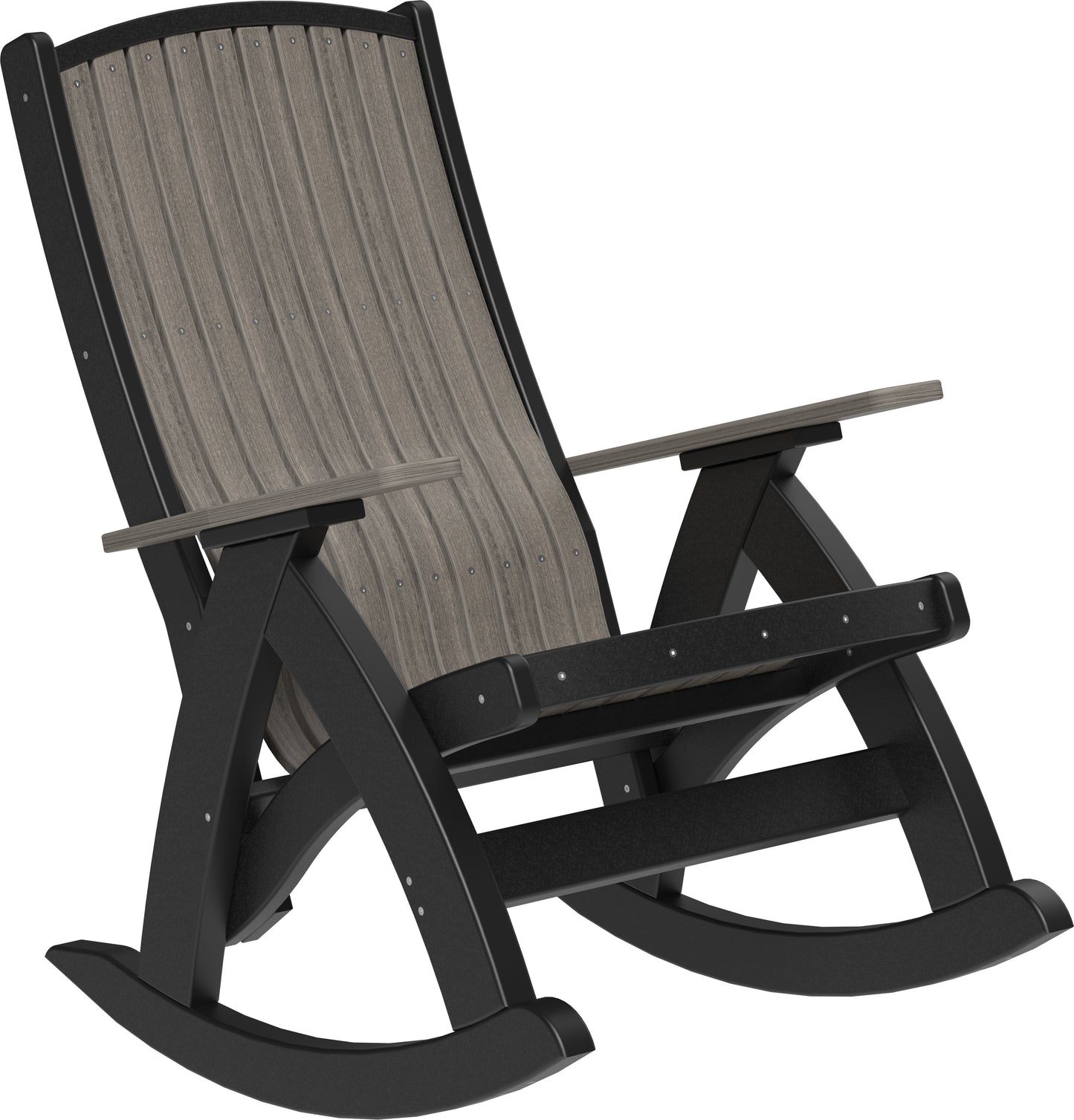 Poly Comfort Rocker Coastal Gray & Black