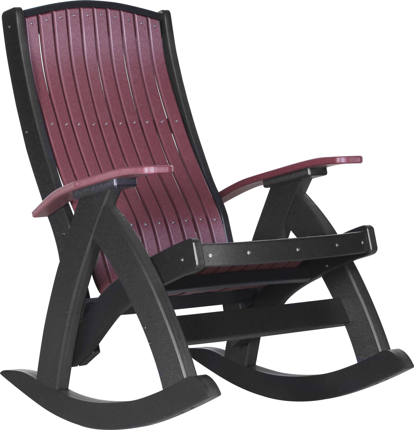 Poly Comfort Rocker Cherrywood & Black