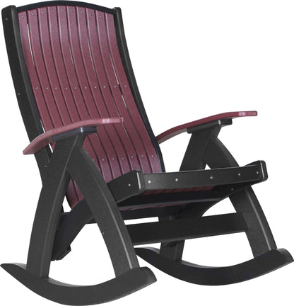 Poly Comfort Rocker Cherrywood & Black
