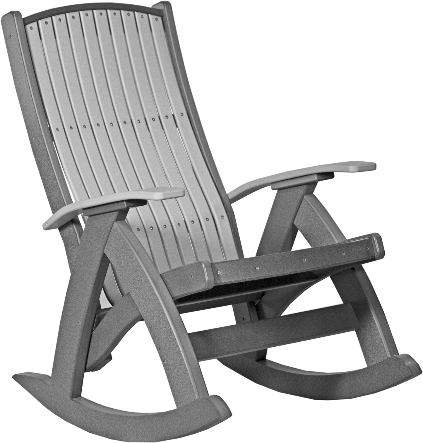 Poly Comfort Rocker Dove Gray & Slate