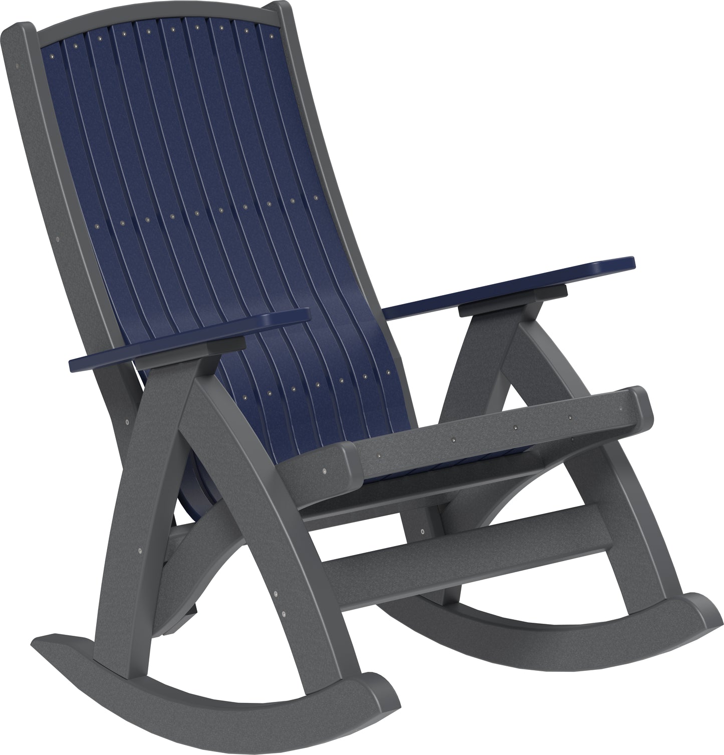 Poly Comfort Rocker Patriot Blue & Slate