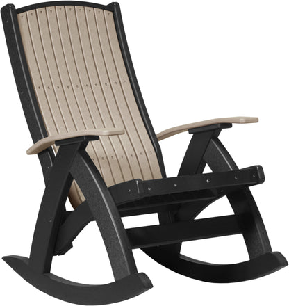 Poly Comfort Rocker Weatherwood & Black