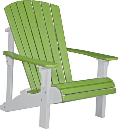 Deluxe Adirondack Chair Lime Green & White