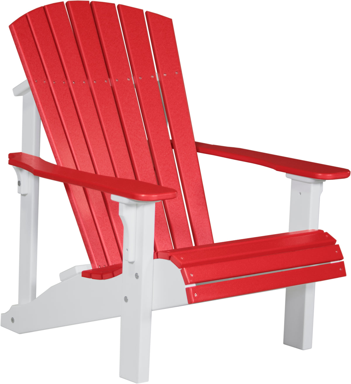 Deluxe Adirondack Chair Red & White