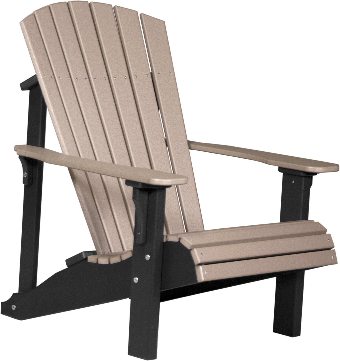 Deluxe Adirondack Chair Weatherwood & Black