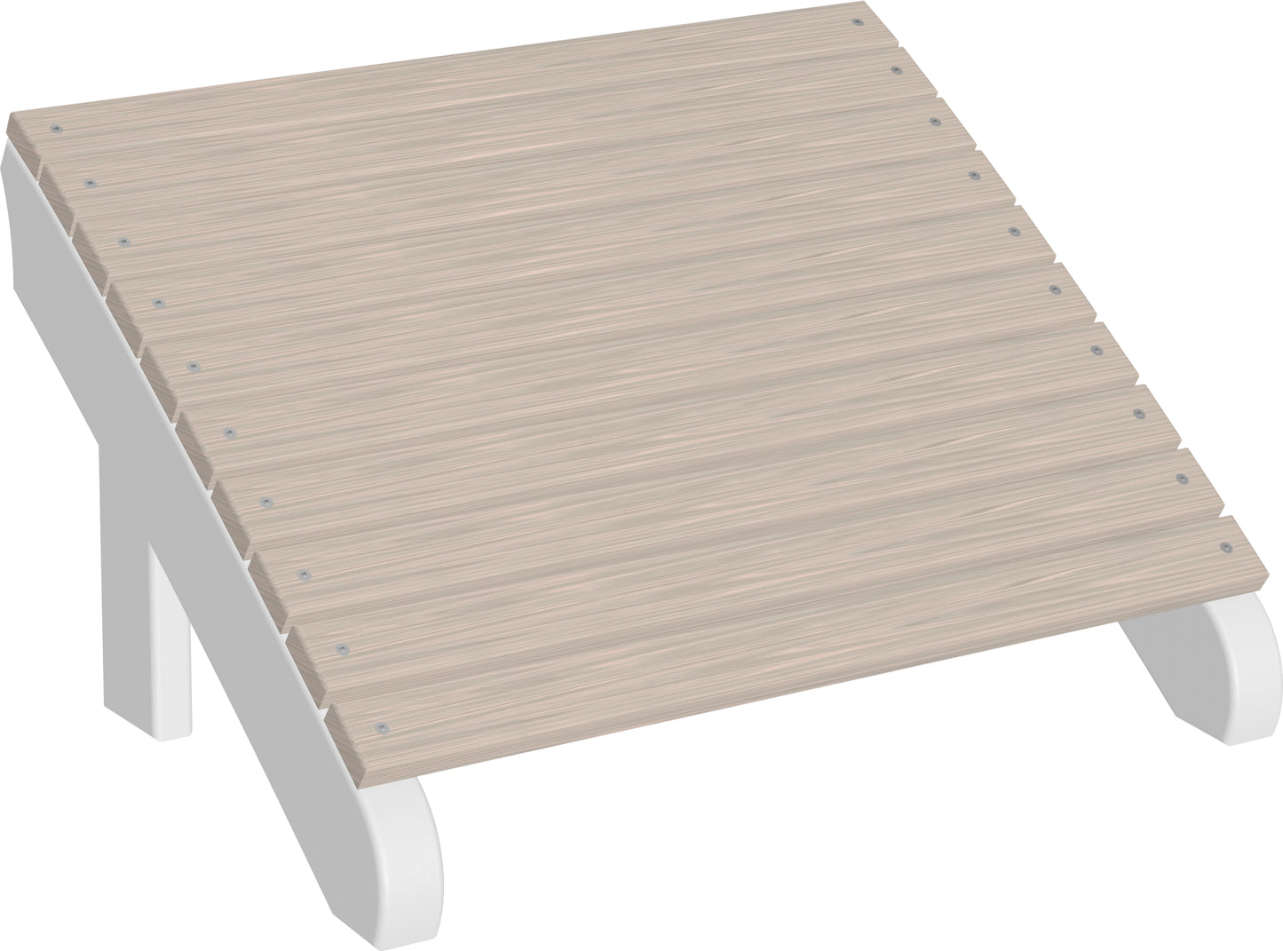 Deluxe Adirondack Footrest Birch & White