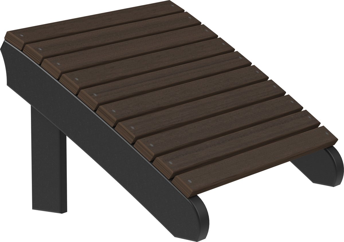 Deluxe Adirondack Footrest Brazilian Walnut & Black