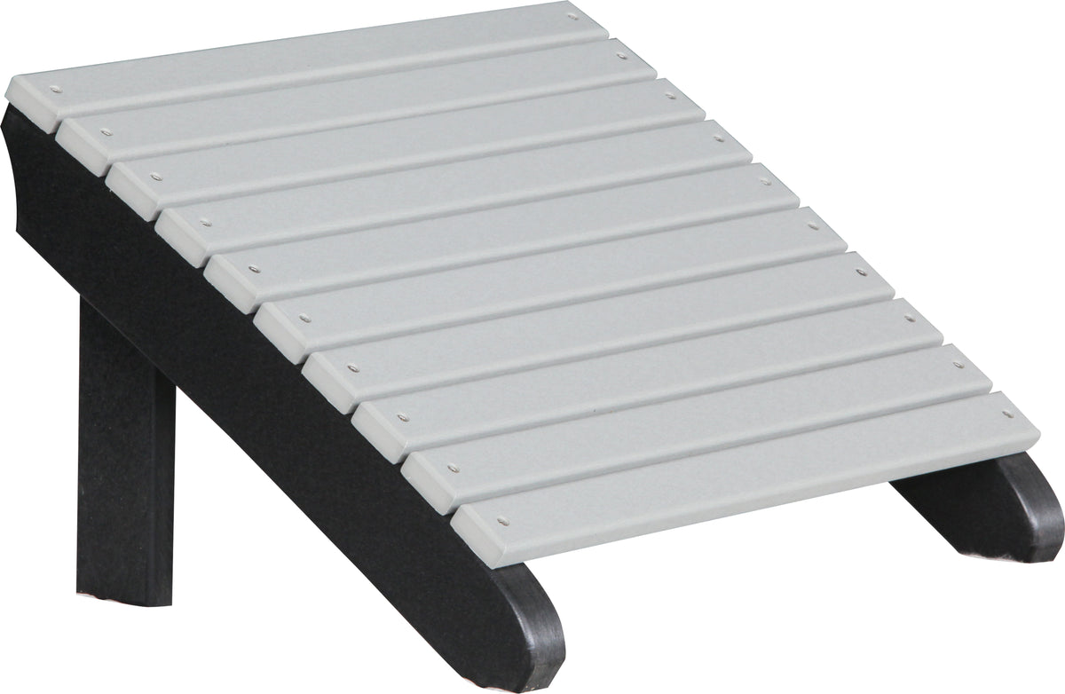 Deluxe Adirondack Footrest Dove Gray & Black