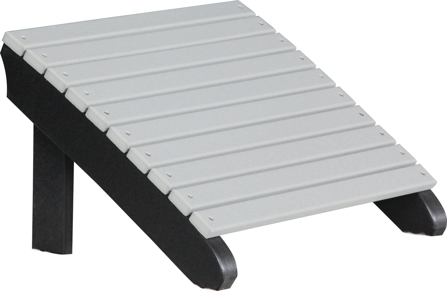 Deluxe Adirondack Footrest Dove Gray & Black