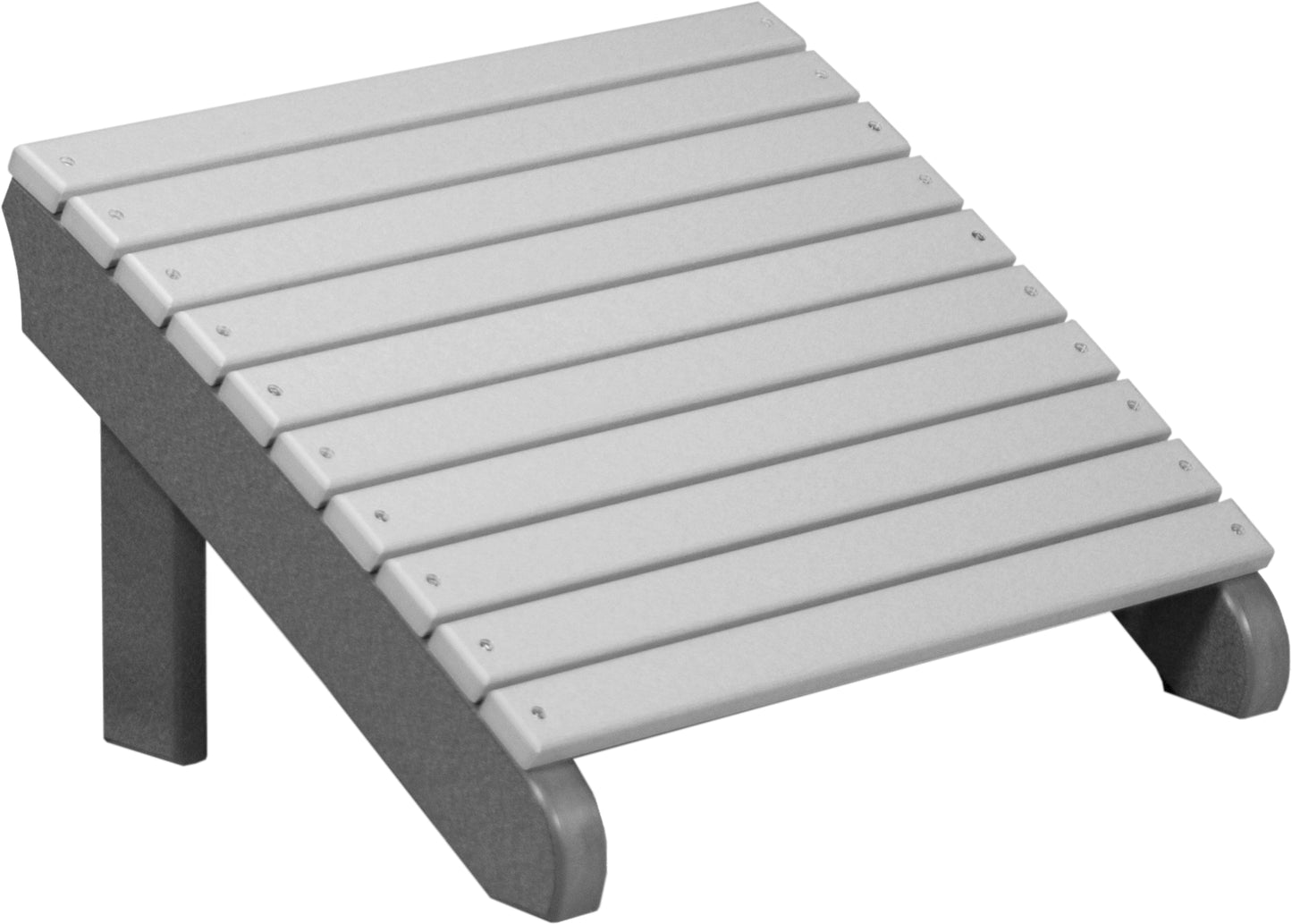 Deluxe Adirondack Footrest Dove Gray & Slate