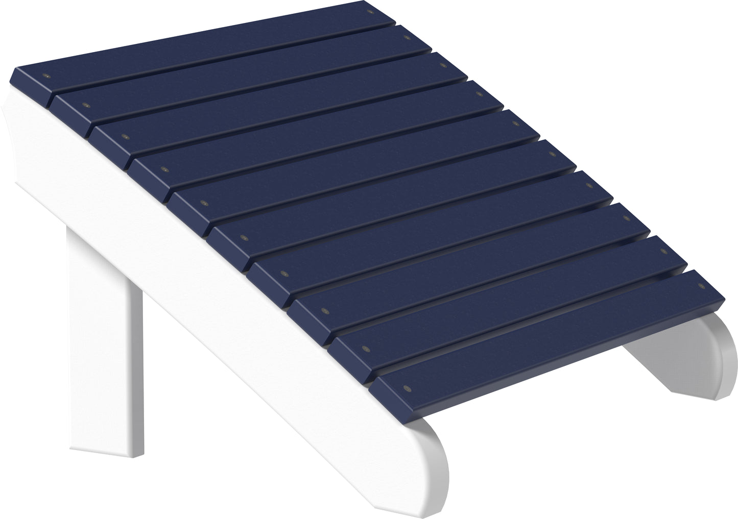 Deluxe Adirondack Footrest Patriot Blue & White