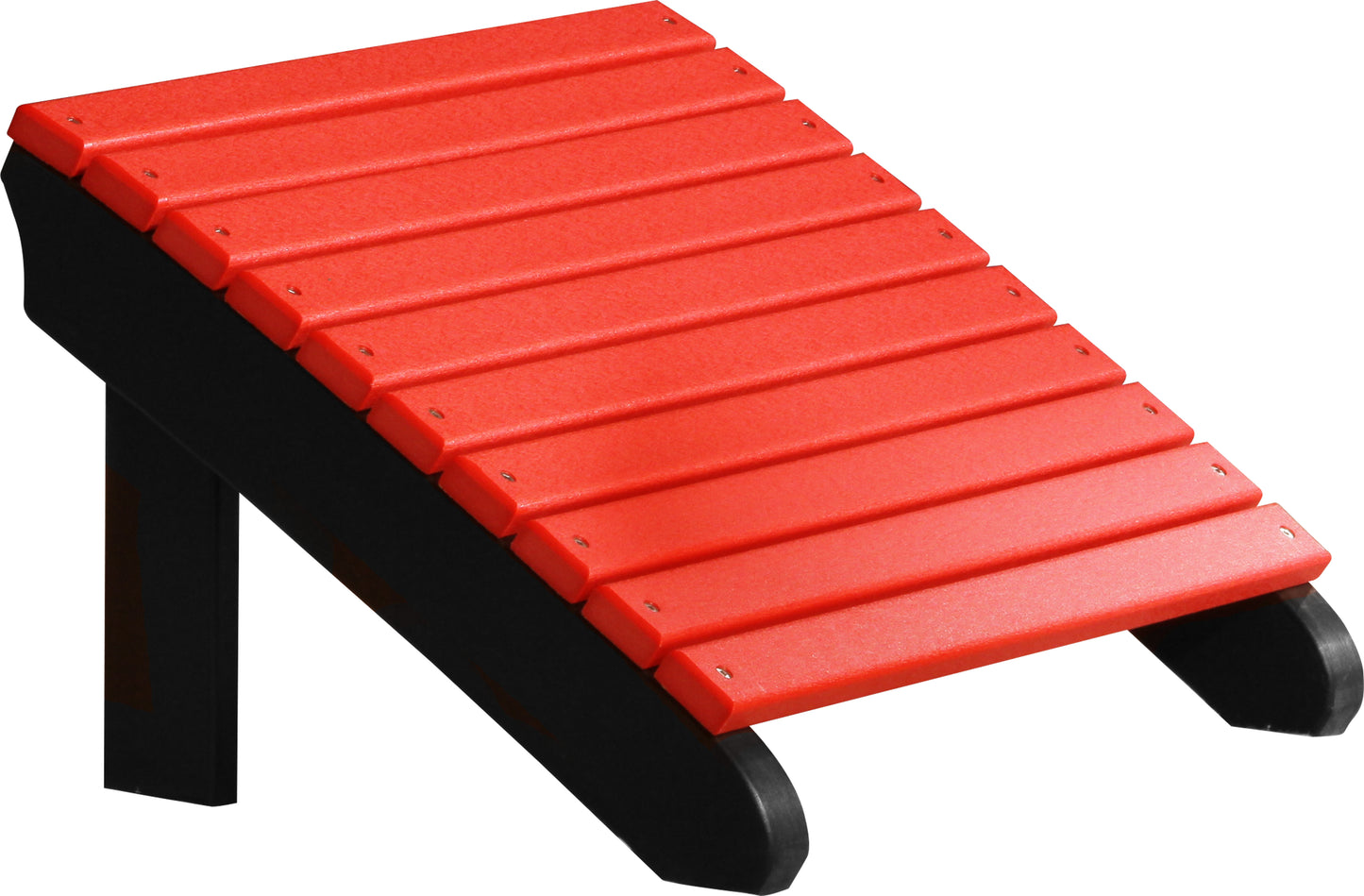 Deluxe Adirondack Footrest Red & Black