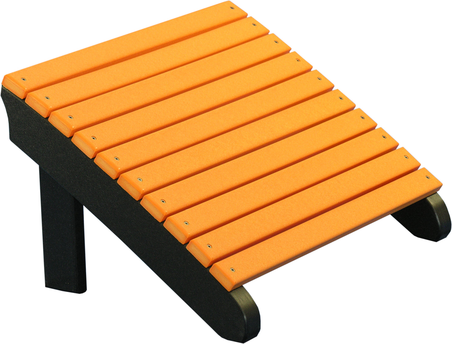 Deluxe Adirondack Footrest Tangerine & Black