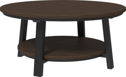 Deluxe Conversation Table Brazilian Walnut & Black