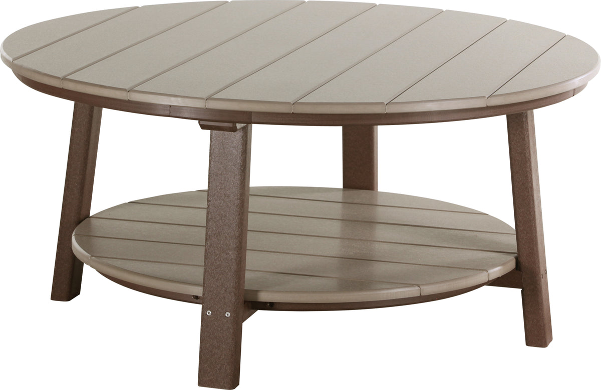 Deluxe Conversation Table Weatherwood & Chestnut Brown