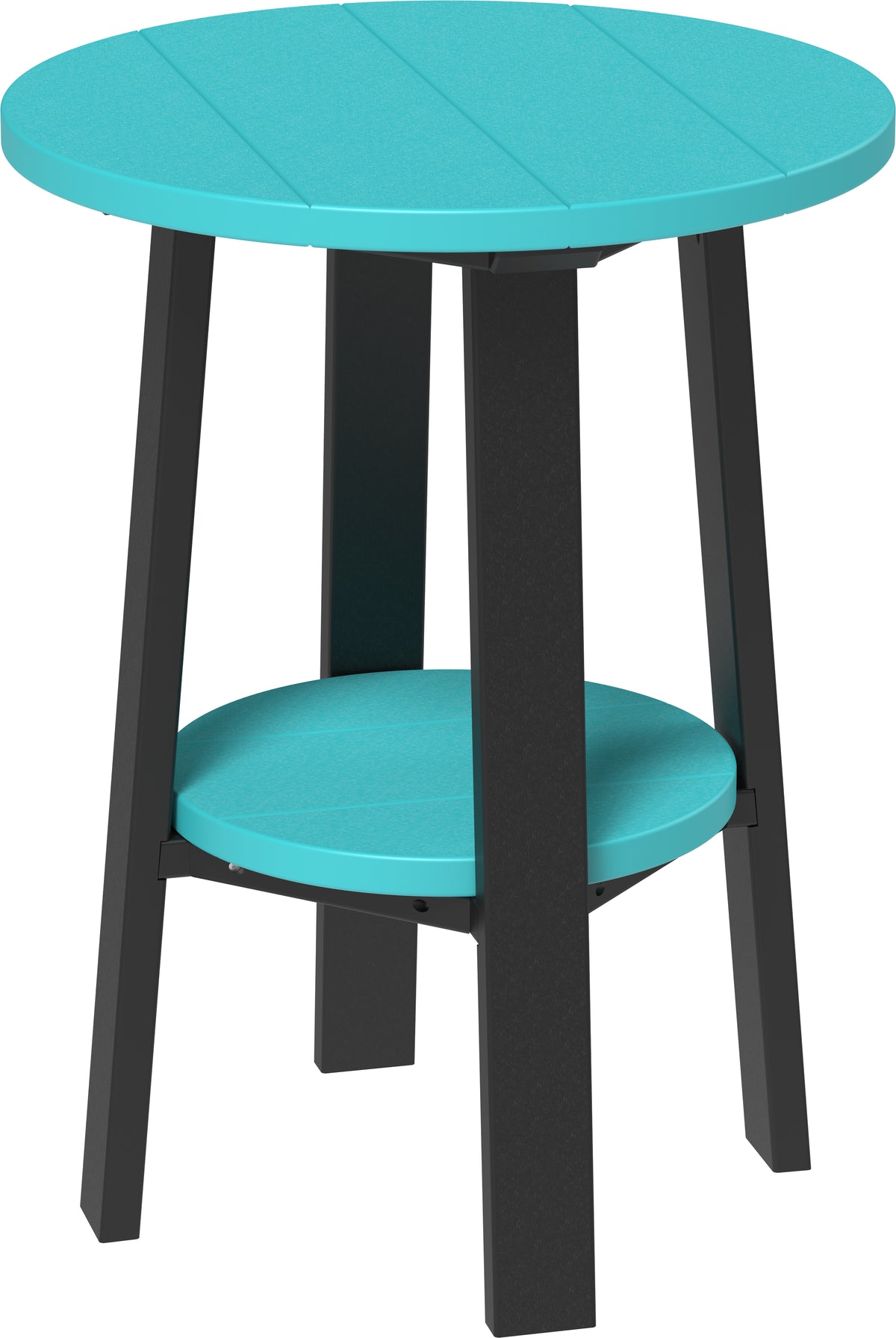 Deluxe End Table (28") (Aruba Blue & Black) 28 Inch