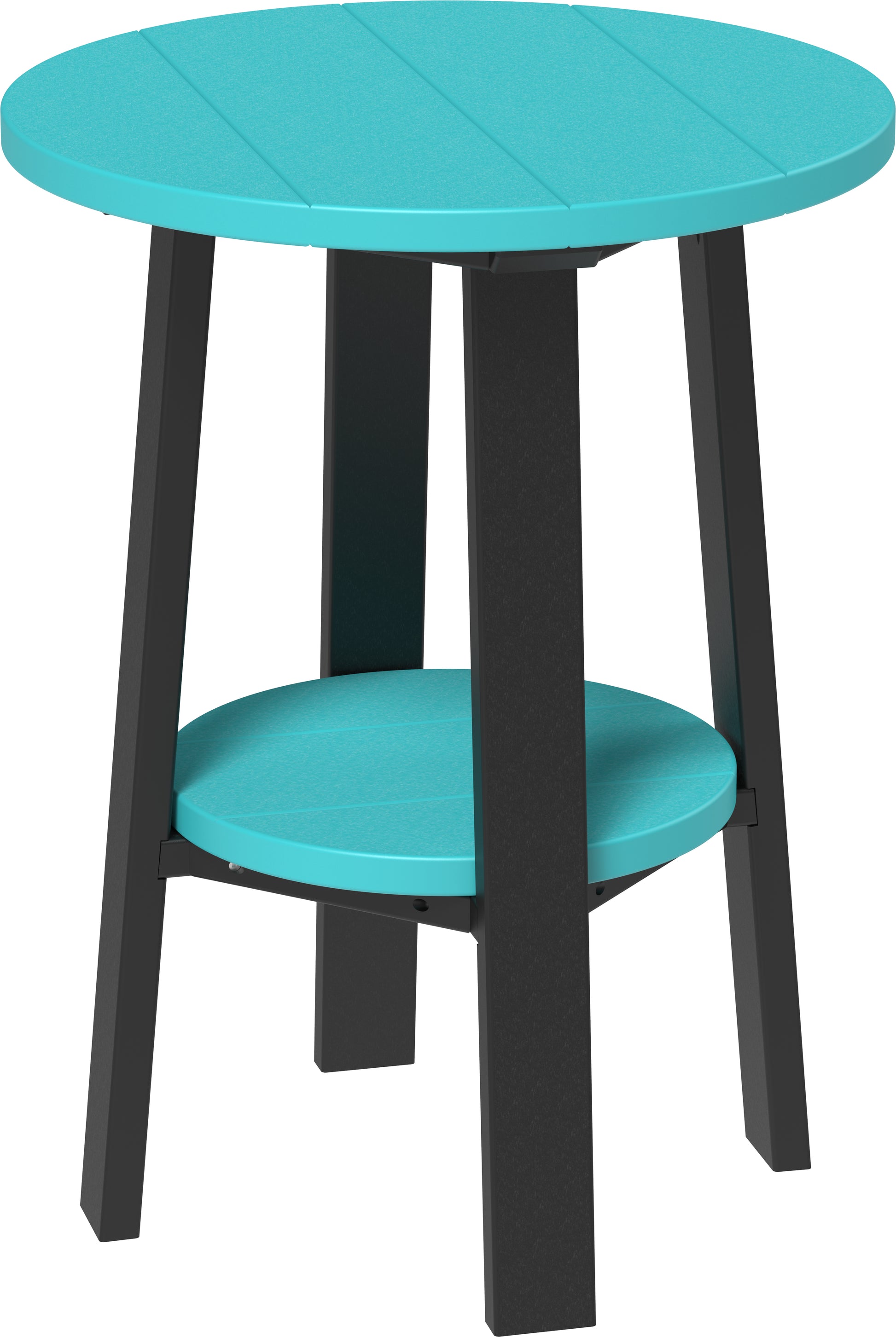 Deluxe End Table (28") (Aruba Blue & Black) 28 Inch