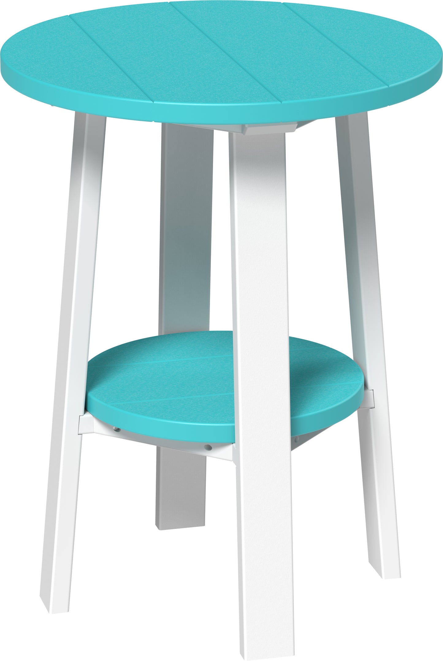 Deluxe End Table (28") (Aruba Blue & White) 28 Inch