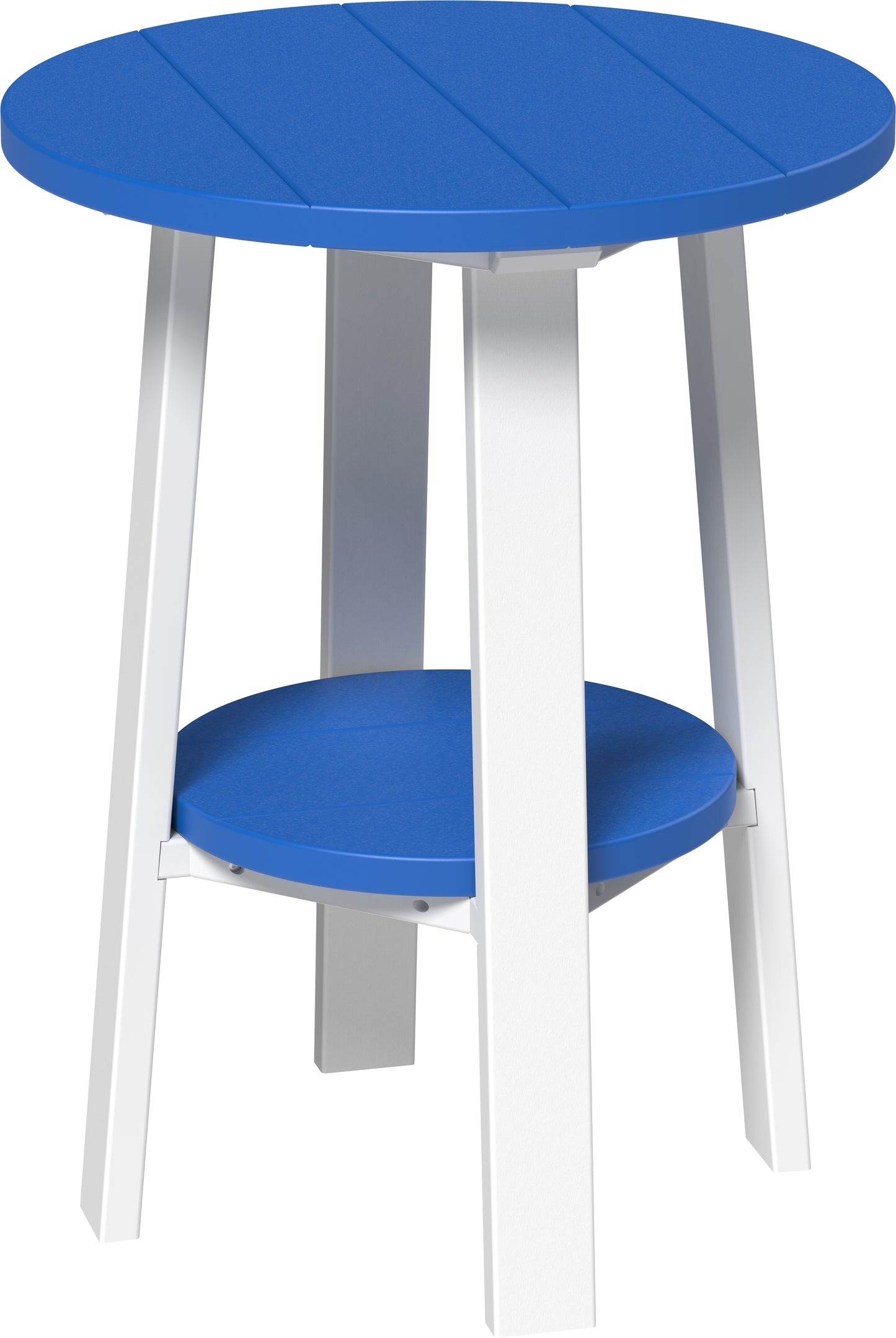 Deluxe End Table (28") (Blue & White) 28 Inch
