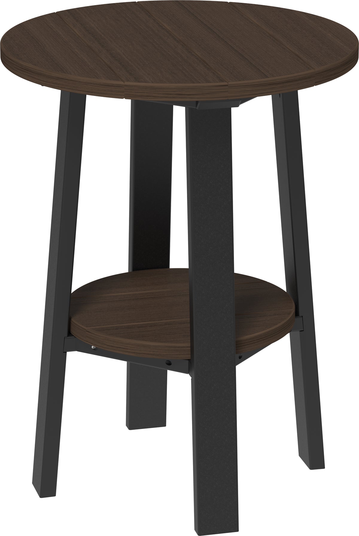 Deluxe End Table (28") (Brazilian Walnut & Black) 28 Inch