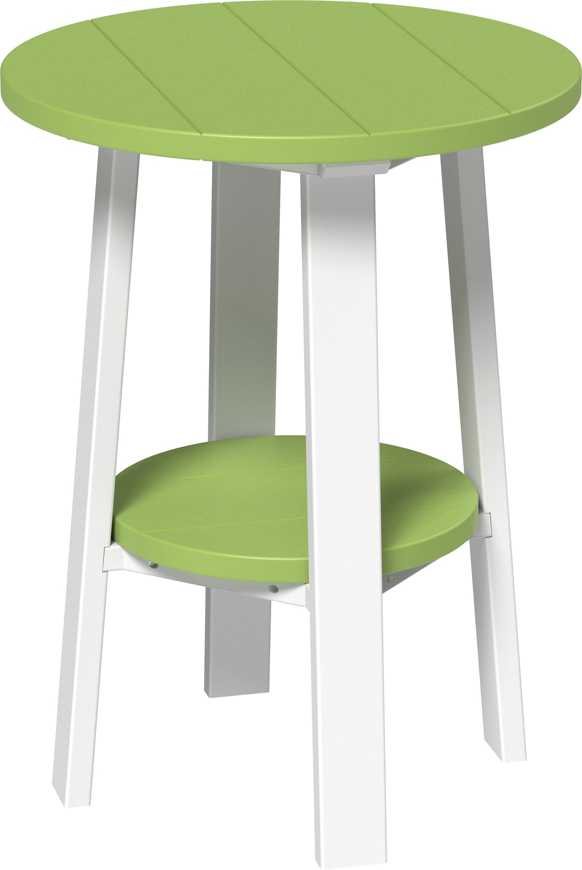 Deluxe End Table (28") (Lime Green & White) 28 Inch
