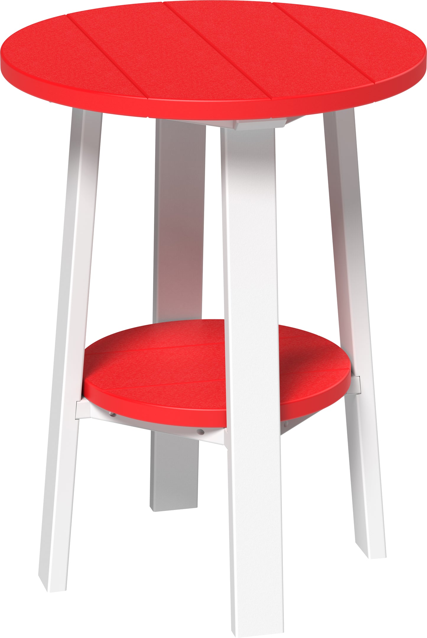 Deluxe End Table (28") (Red & White) 28 Inch