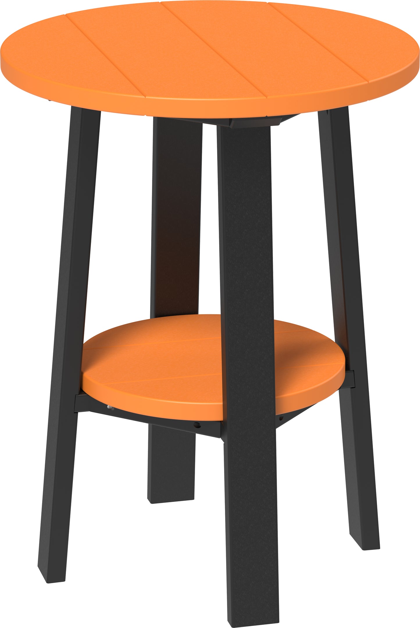 Deluxe End Table (28") (Tangerine & Black) 28 Inch