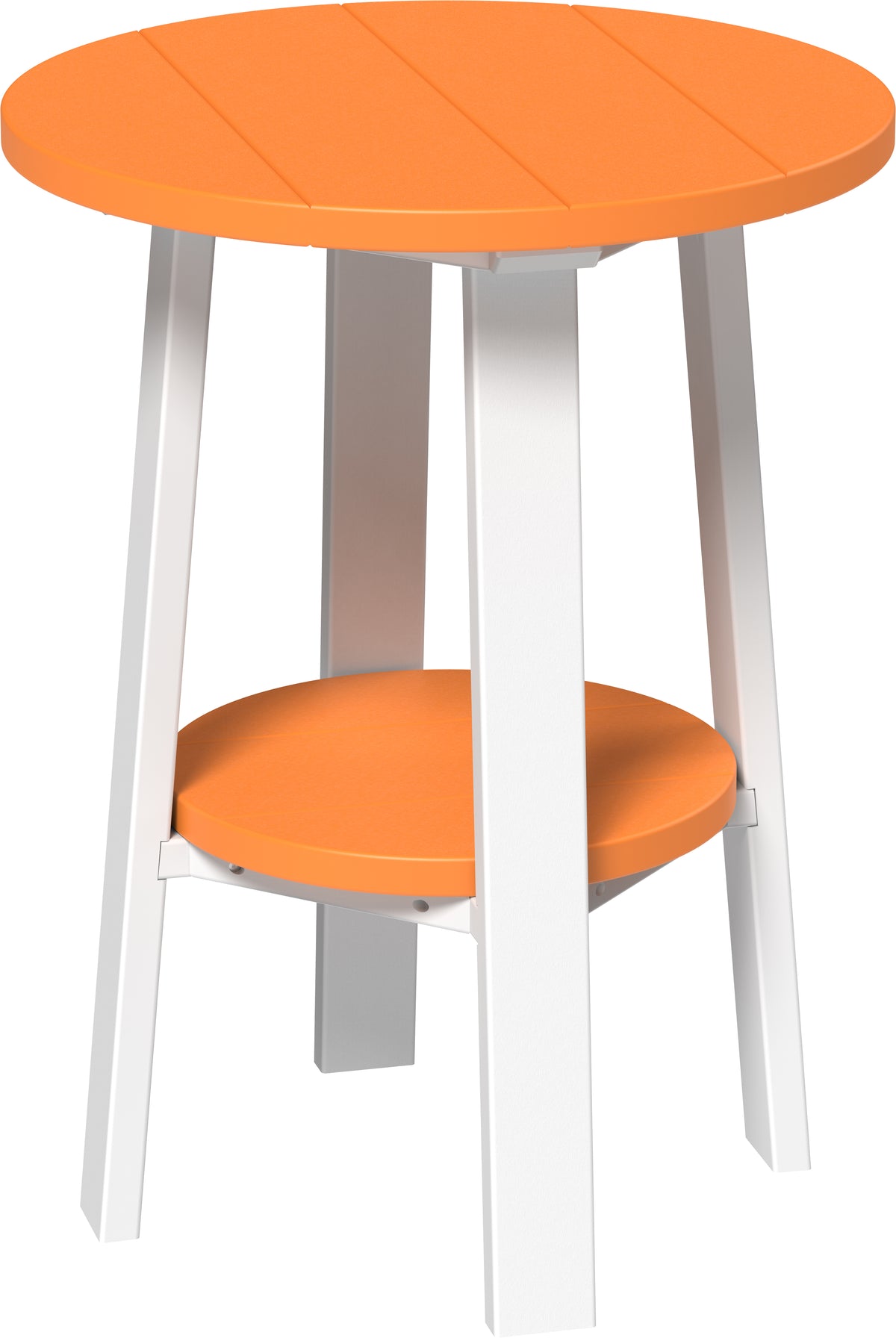 Deluxe End Table (28") (Tangerine & White) 28 Inch