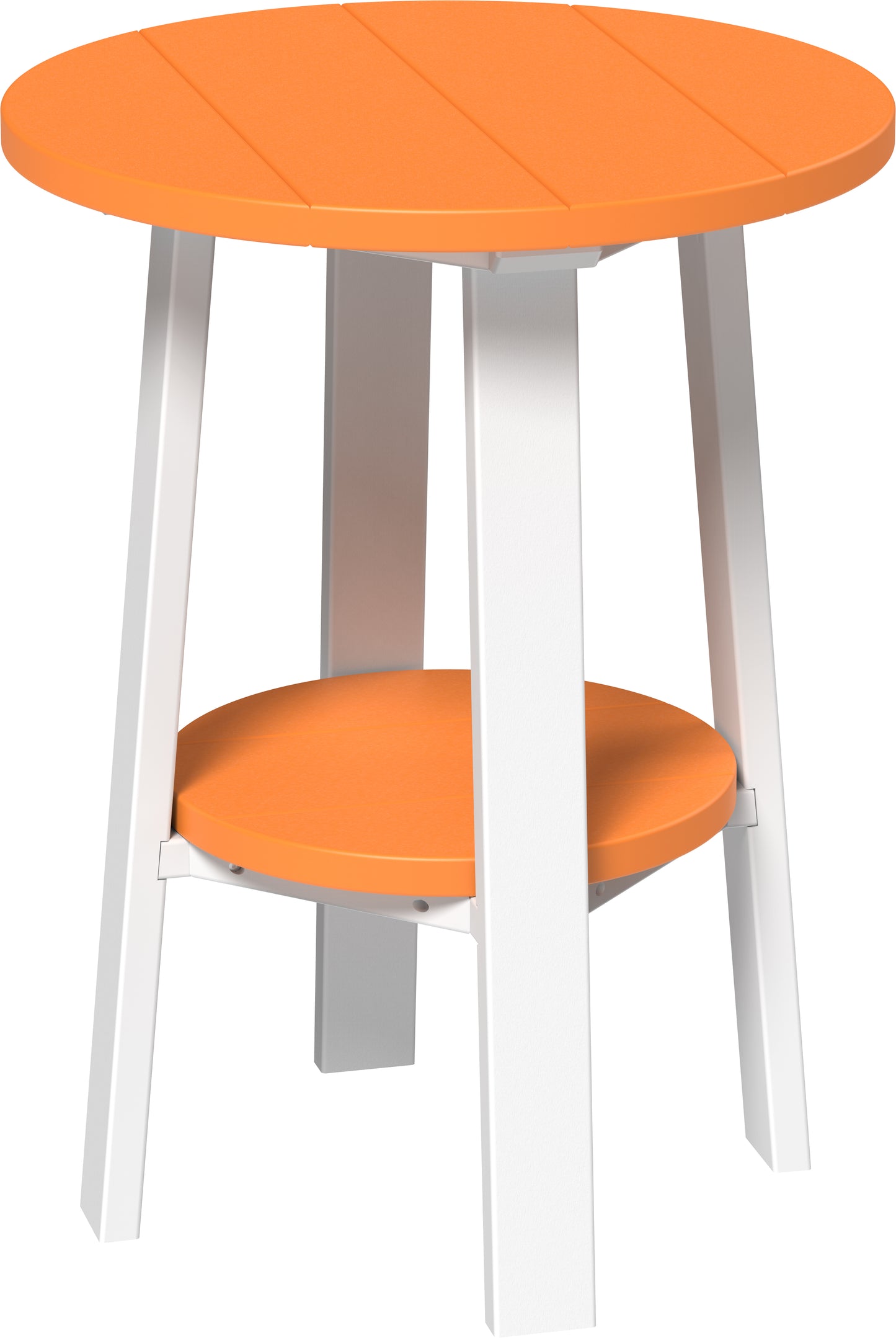 Deluxe End Table (28") (Tangerine & White) 28 Inch