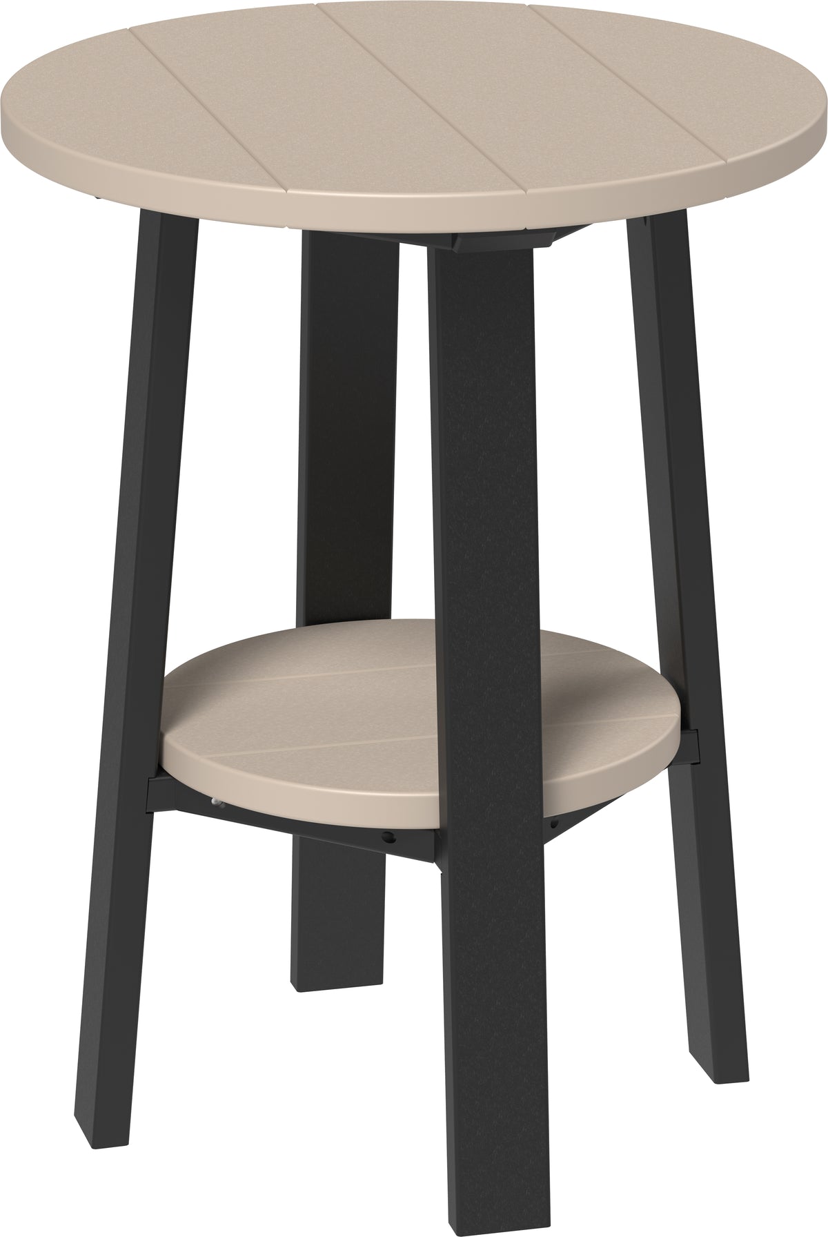Deluxe End Table (28") (Weatherwood & Black) 28 Inch