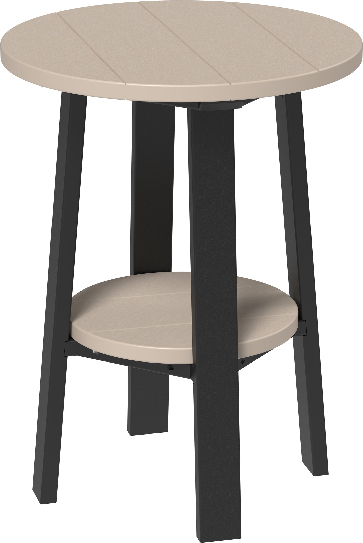 Deluxe End Table (28") (Weatherwood & Black) 28 Inch