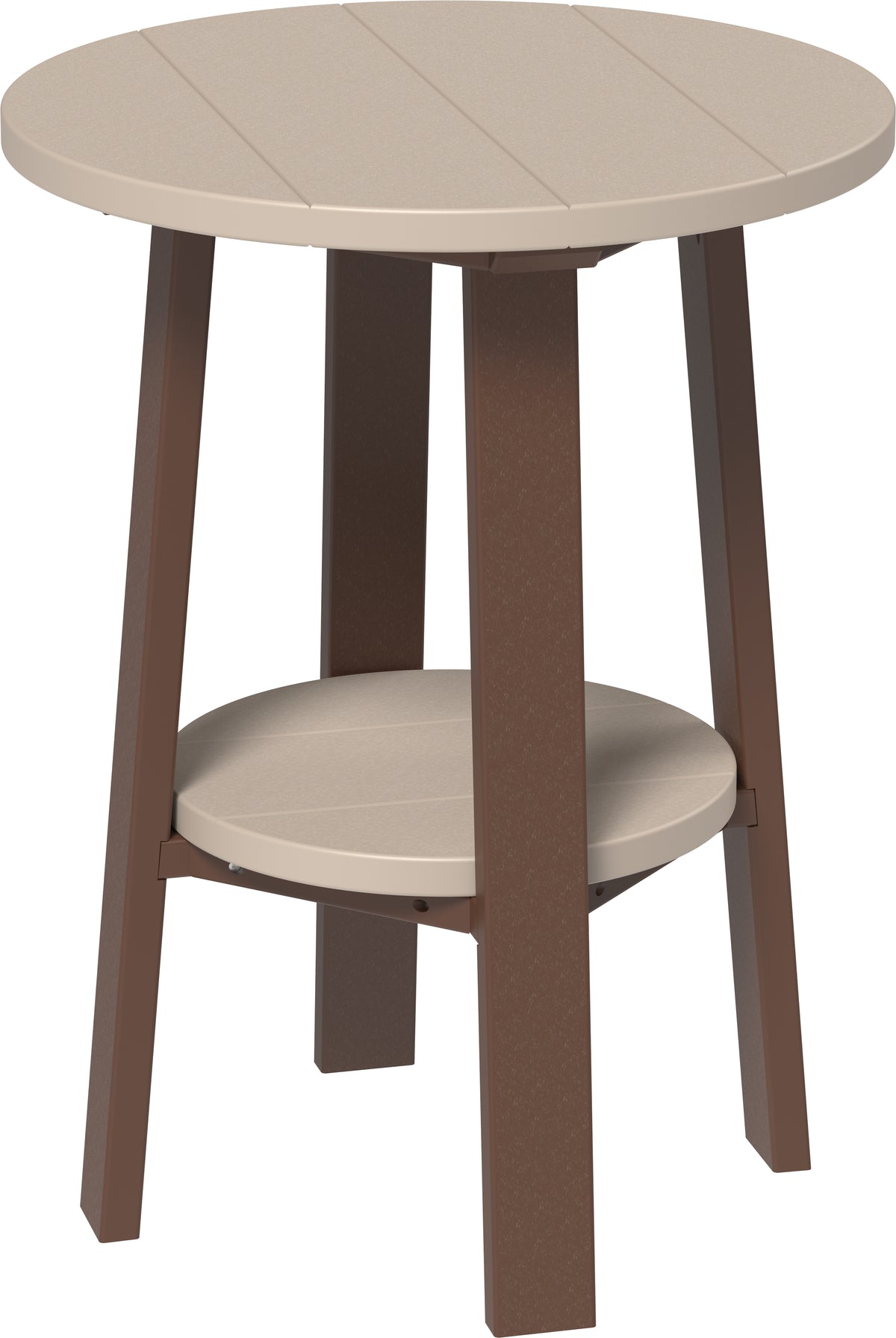 Deluxe End Table (28") (Weatherwood & Chestnut Brown) 28 Inch