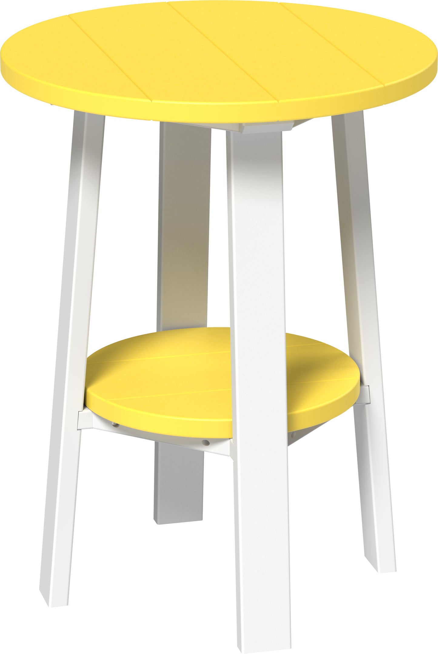 Deluxe End Table (28") (Yellow & White) 28 Inch