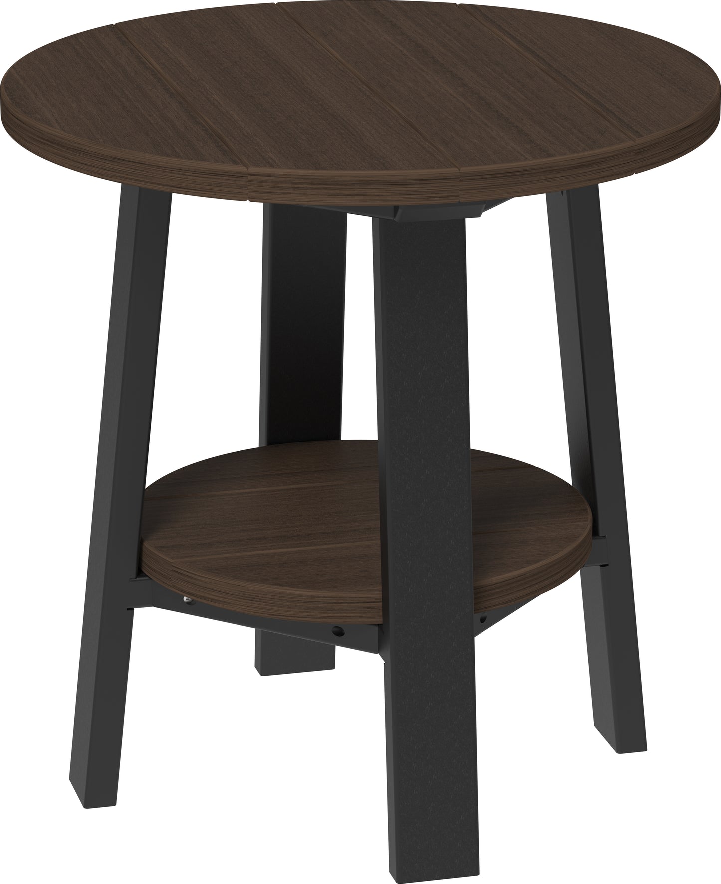 Deluxe End Table Brazilian Walnut & Black