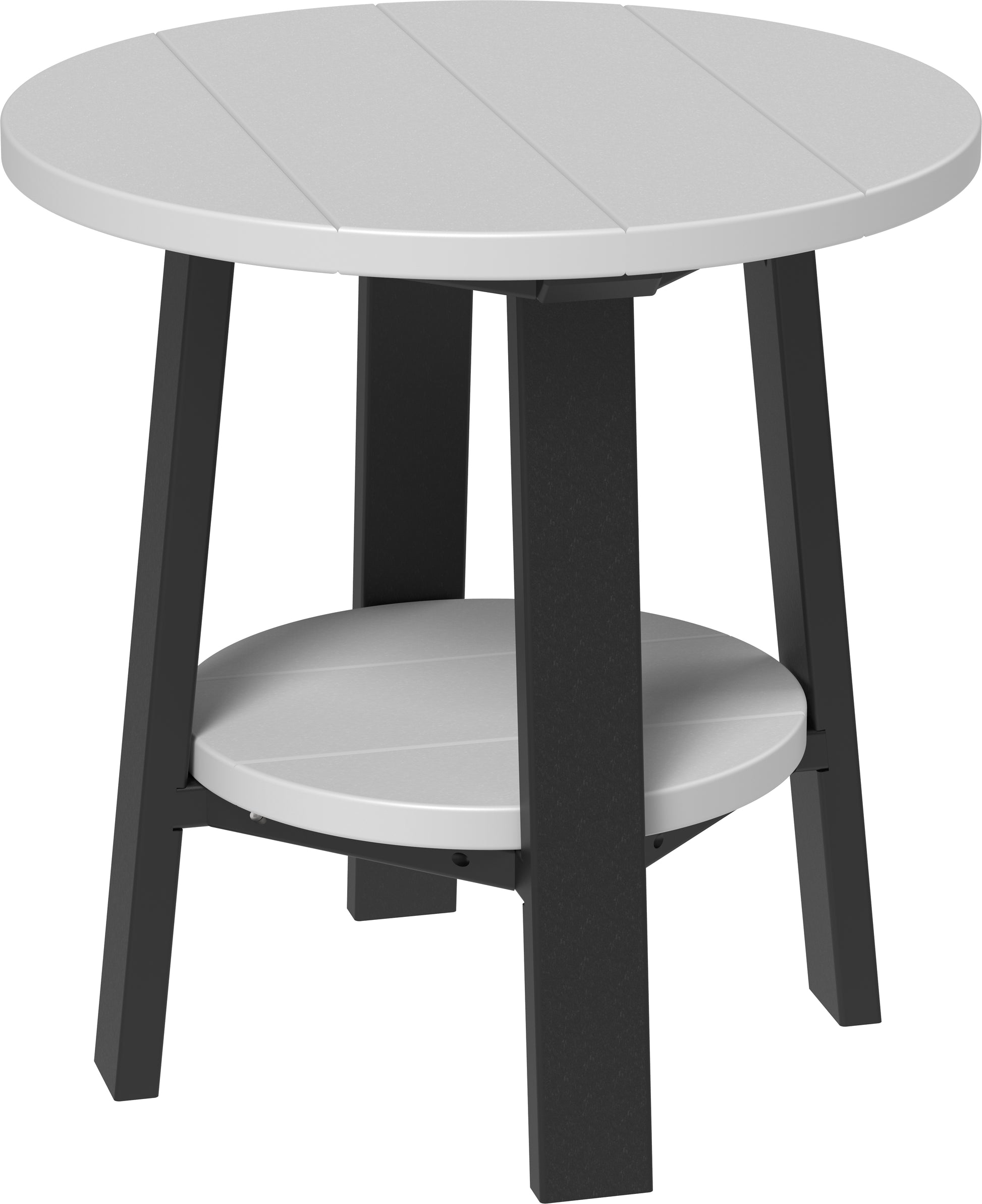 Deluxe End Table Dove Gray & Black