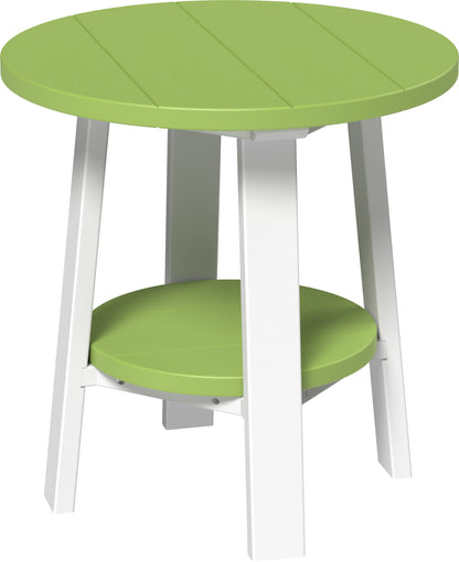 Deluxe End Table Lime Green & White