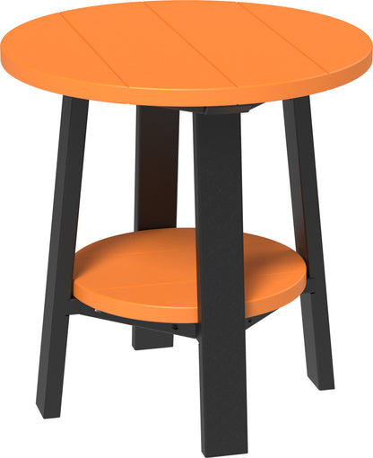 Deluxe End Table Tangerine & Black