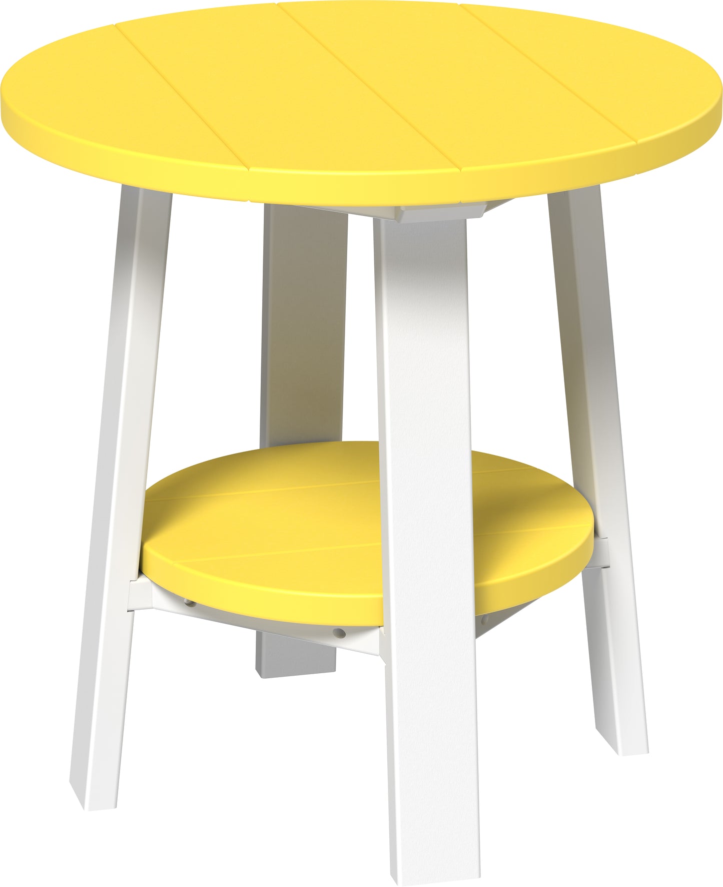 Deluxe End Table Yellow & White
