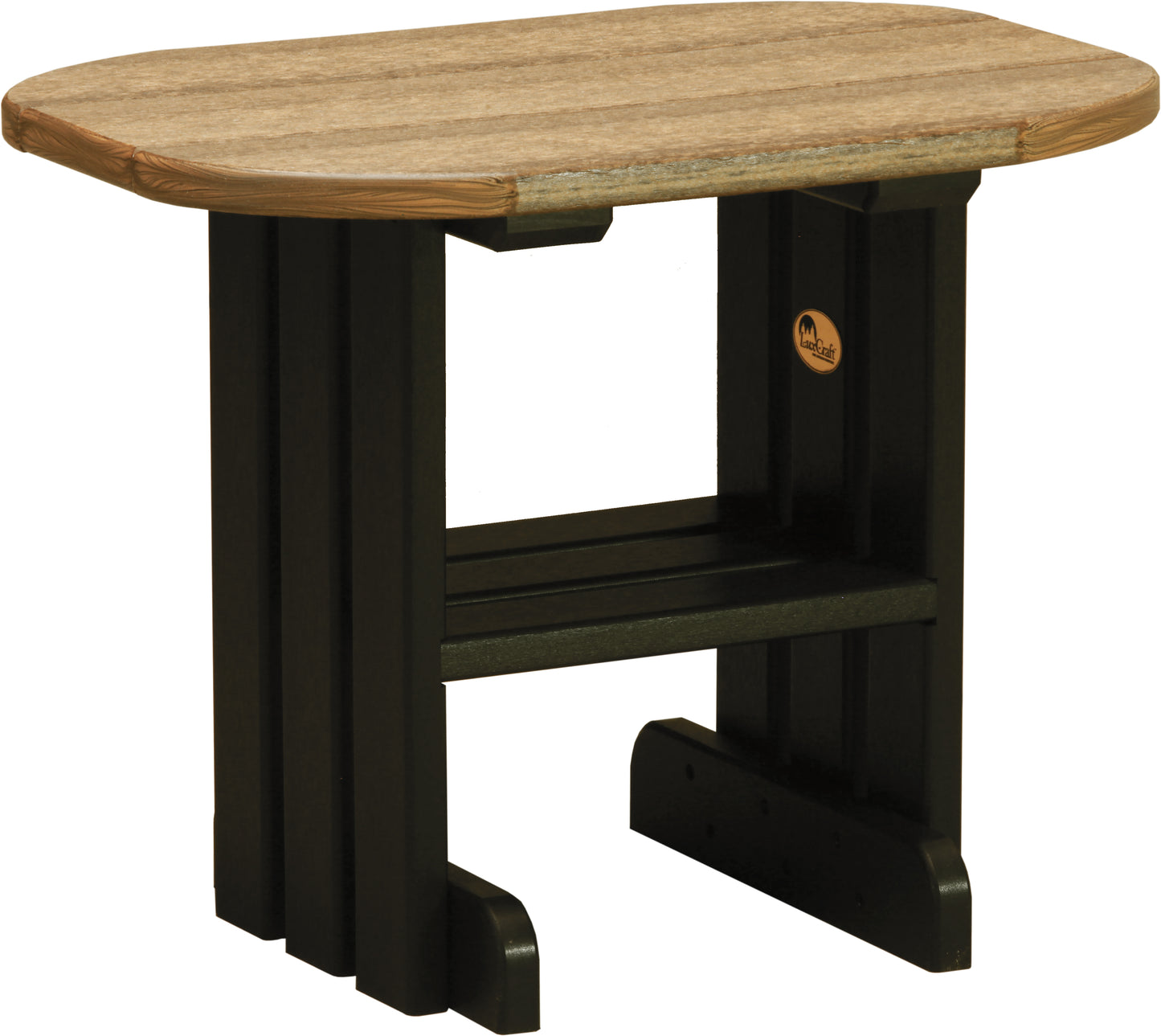 End Table Antique Mahogany & Black